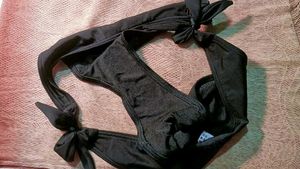 Classic Black Tie-Side Bikini Bottom