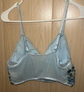 Light Blue Embroidered Bralette Top