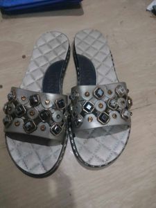 Embellished Slip-On Sandals