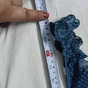 🪔 Sheer Blue Bikini Briefs with Bow Detail