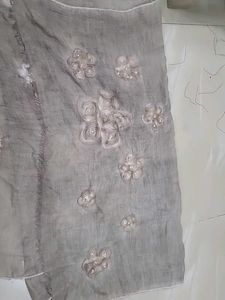 Embellished Dupatta with Floral Details