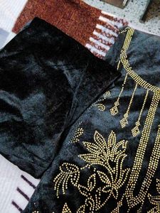 Black Velvet Unstitched Suit