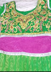 Embroidered Green gown