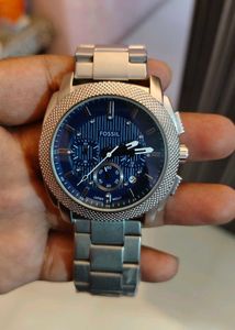 Fossil Blue Dial Chronograph Watch