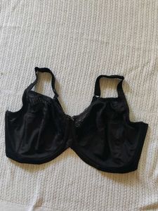 lilyette Classic Black Lace Trim Bra