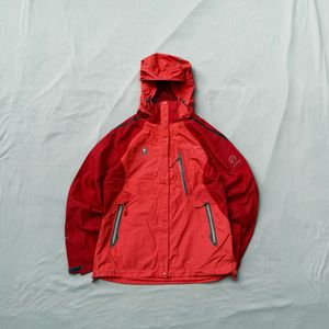 Red Hooded Outdoor Jacket