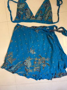 Blue Batik Bikini Set