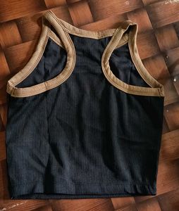 Shein Black Ribbed Tank Top