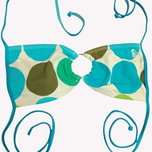 Boho Polka Dot Halter Bikini Top