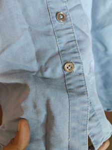Free delivery - Light Blue Denim Tunic Top