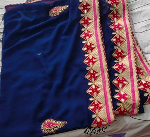 💠Y2K ROYAL BLUE GEORGETTE SAREE💙