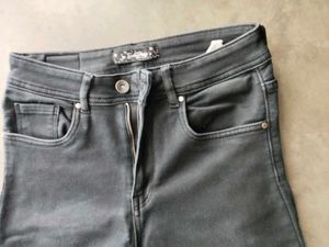 Classic Light Wash blue Denim Jeans and black deni