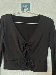 Goth Cut out Statement Top