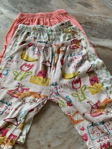 Cute Cherry Print Palazzo Pants (Set of 3)