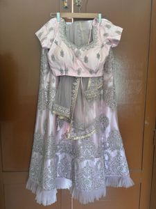 Elegant Pink Embroidered Lehenga Set