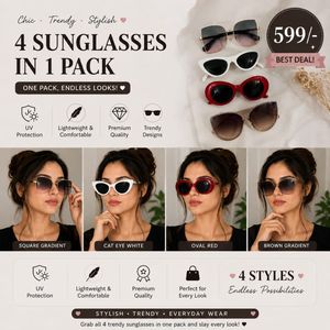 4 Stylish Sunglasses Combo Pack
