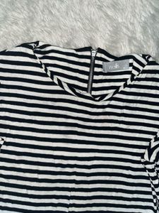 Striped A-line Dress