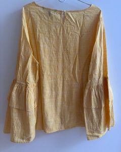 Vero Moda - Yellow Ruffle Sleeve Blouse