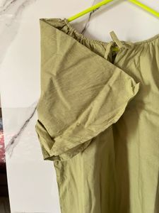 Olive Green Ruffle Dress