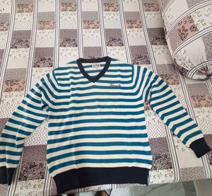 Wrangler Men's Striped V-Neck Sweater