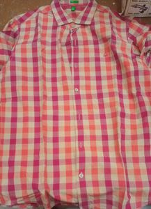 Pink & White Gingham Button-Up Shirt