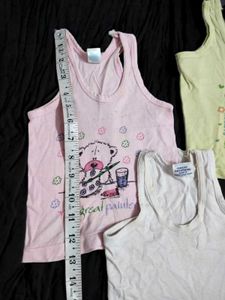 3 Pack Kids Tank Tops Inner wear Vest Pure Cotton