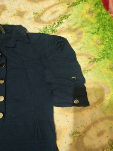 Navy Blue Midi Dress
