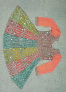 Designer Short Frock with Garara &amp; Dupatta