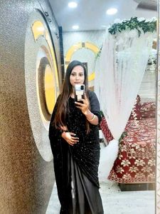 😱Model Trending Beautiful Black Saree 💕