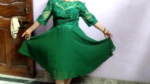 Elegant Green Lace Dress