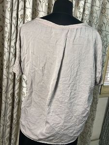 Grey Marled Knit Top