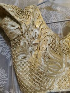 Elegant Gold Embroidered Blouse