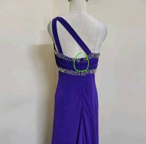 Elegant Blue One-Shoulder Dress