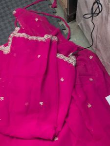 Elegant Pink Embroidered Kurta Set M size