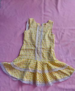 Yellow Stylish Frock- 5 To 7 Years