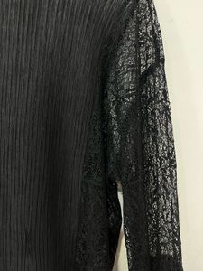 black mesh top