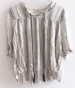 Only - Women’s Boho Striped Cotton Top