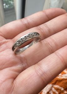 Sale 92.5 Silver Chunky Zircon Ring