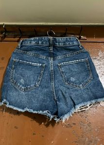 Ripped Denim Shorts