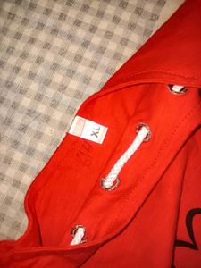 Red Bell Sleeve Tunic Top