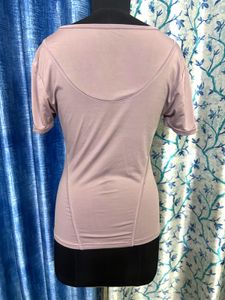 Light Purple Short Sleeve Gym top