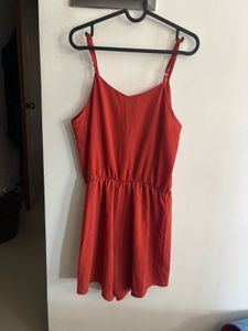 Terracotta Button-Down Jumpsuit