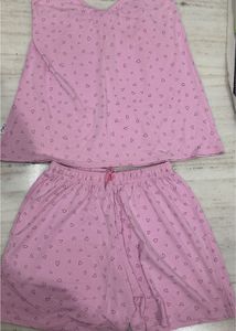 Cute Pink Heart Pajama Set