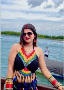 Boho Rainbow Crochet Halter Top