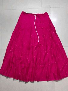 Vibrant Pink Ethnic Skirt