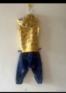 Kid Unisex Woollen Romper With Tail