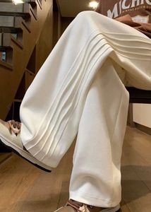 Korean Wide Leg Pants | Flowy pleated Relaxed Fit