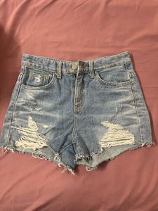 ripped denim shorts