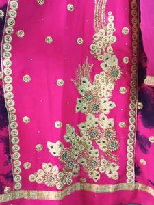 Pink &amp; Gold Embellished Salwar Kameez