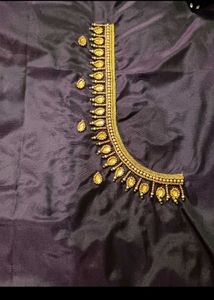 Embroidered Silk Unstitched Blouse piece for Saree